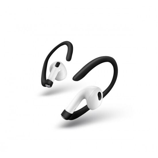 Калъф UNIQ Loop кукучки, за ухо, за Apple AirPods, бял, черен, 2 броя