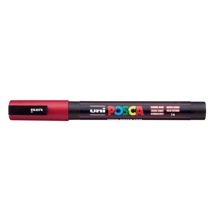 Uni Posca PC-3M 0,9-1,3mm Dekormarker - Sötétpiros (2UPC3MSP)