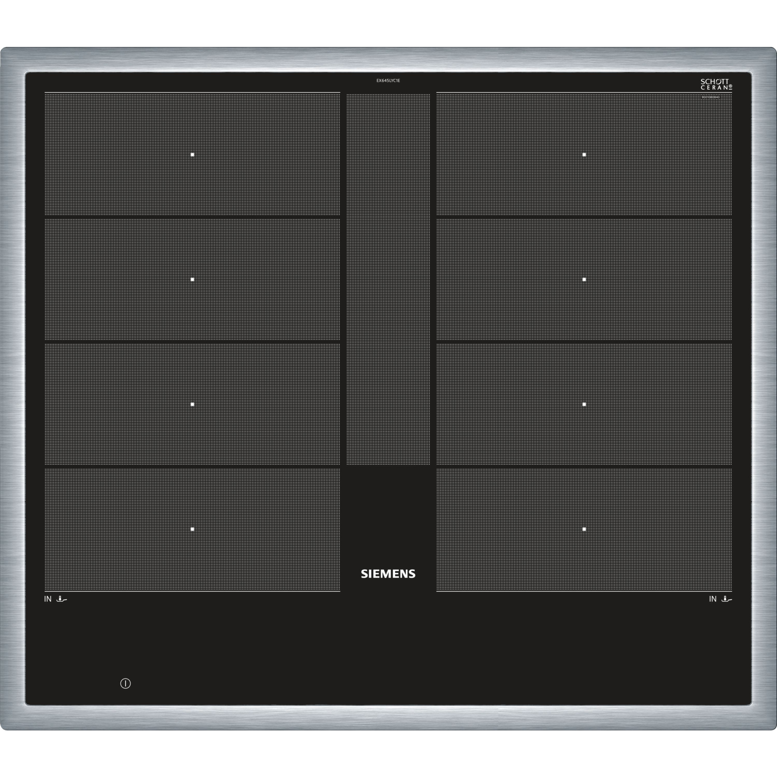 Siemens iQ700 Fekete, Rozsdamentes acél Beépített Zónás indukciós főzőlap 4 zóna (EX645LYC1E)