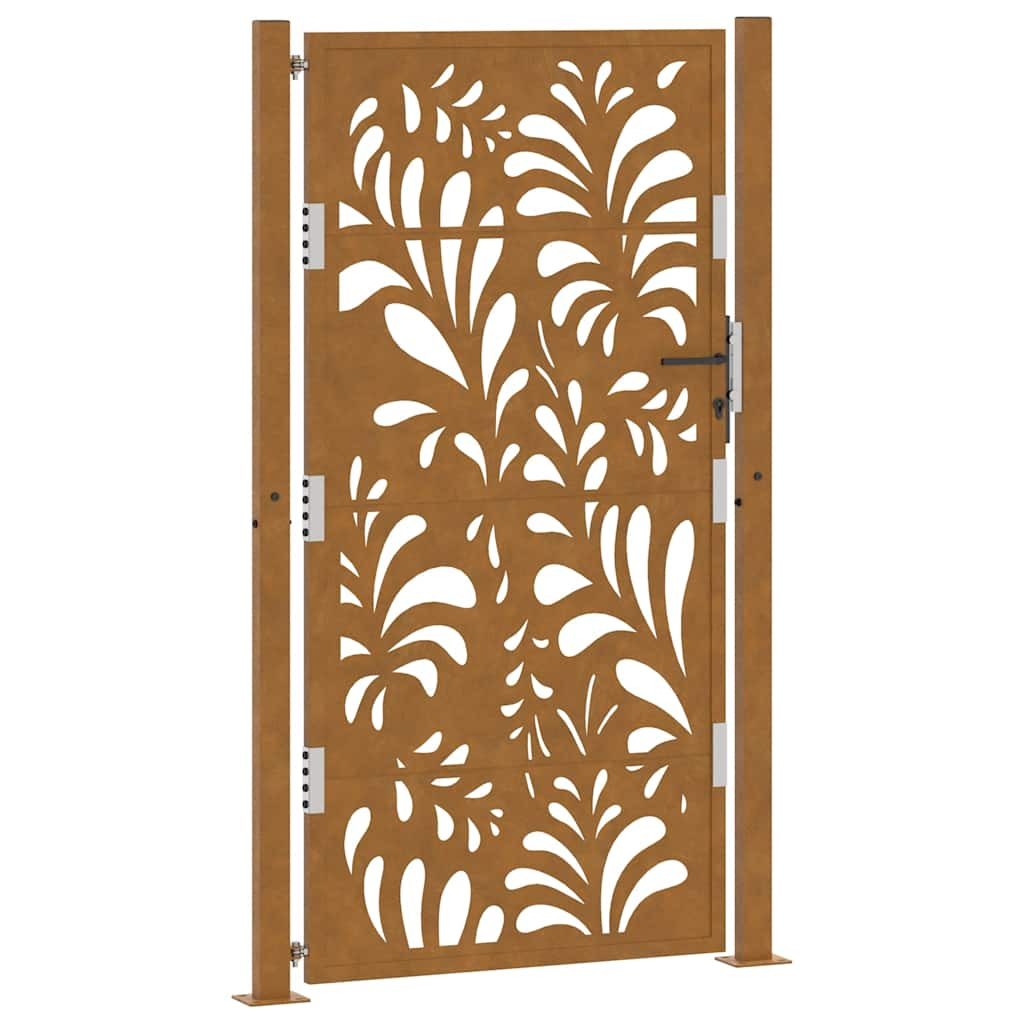 kerti kapu 105x180 cm időjárásálló acél hullámos kivitelben (4100977)