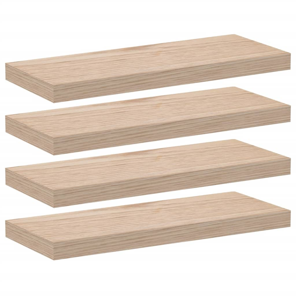 4 db szerelt fa függőpolc 60 x 23,5 x 4 cm (4010690)