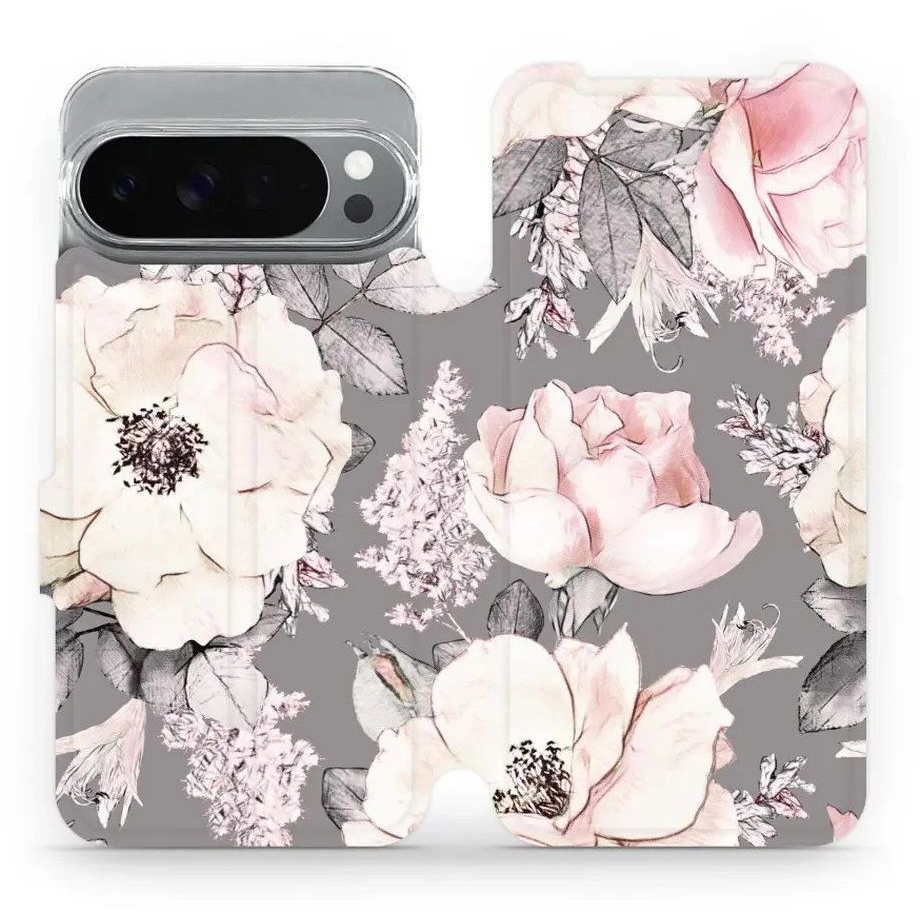 Mobiwear flip, Google Pixel 10 Pro XL - Virágok (5907861262453)