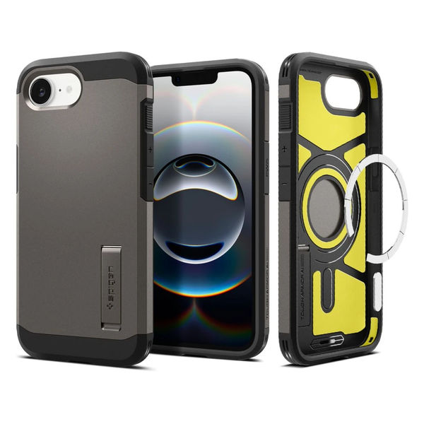 SPIGEN TOUGH ARMOR MAG MAGSAFE iPhone 16E készülékhez tok lőfémszürke