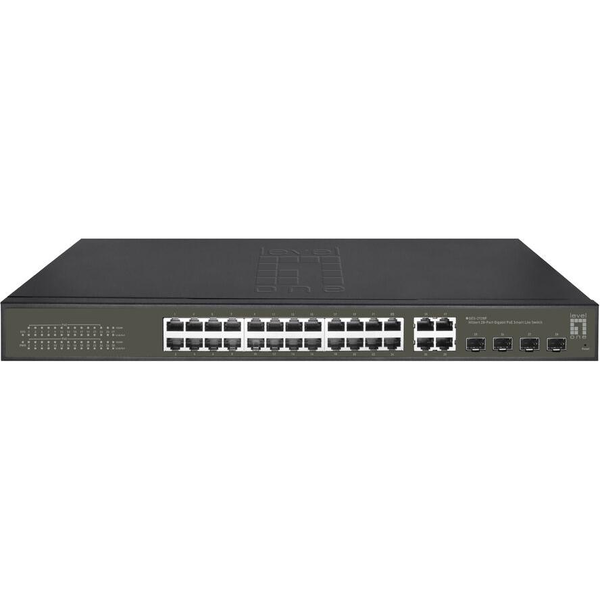 LevelOne GES-2128P netværksswitch Administreret L2 Gigabit Ethernet (10/100/1000) Strøm over Ethernet (PoE) Sort