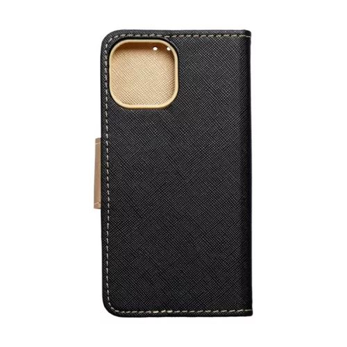 Fancy Apple iPhone 14 Plus fliptok fekete-aranyszínű (67678) (fancy67678)