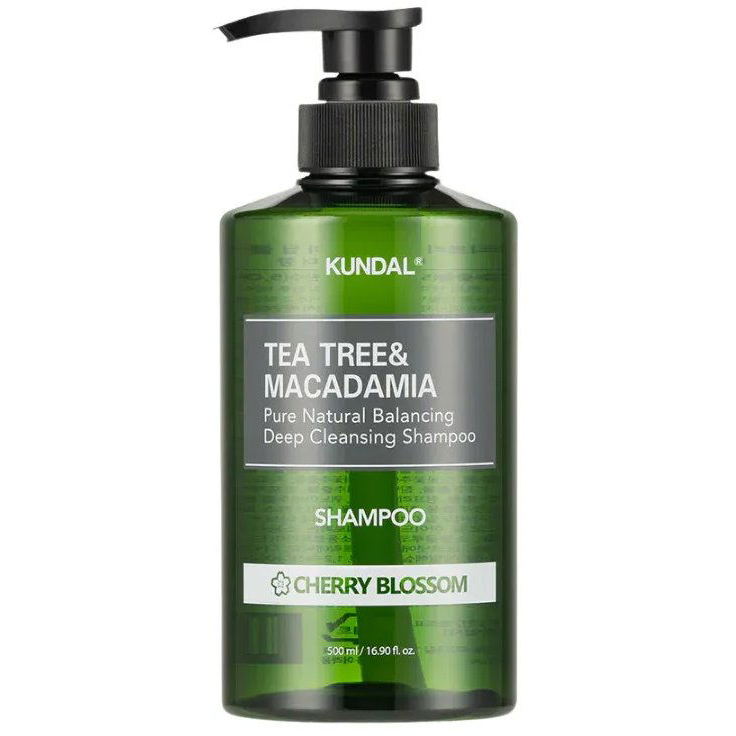 KUNDAL Tea Tree &amp; Macadamia Deep Cleansing Shampoo Cherry Blossom, 500 ml (8809693252794)