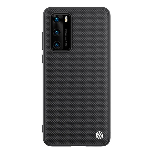 NILLKIN TEXTURED műanyag telefonvédő (érdes felület, közepesen ütésálló, szilikon keret, 3D minta) FEKETE [Huawei P40]