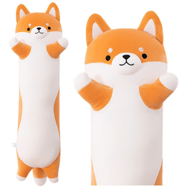 Plüss Shiba Kutya Kabalapárna, Hosszúkás, Gurulós, 60cm- 22427