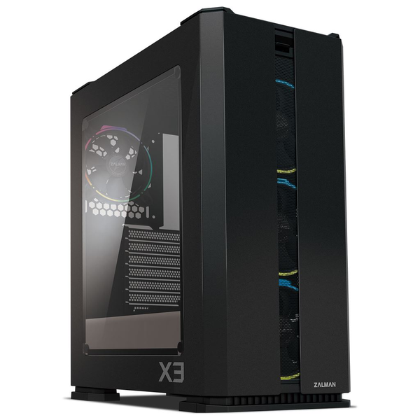 Zalman X3(BLACK) táp nélküli ablakos ház fekete