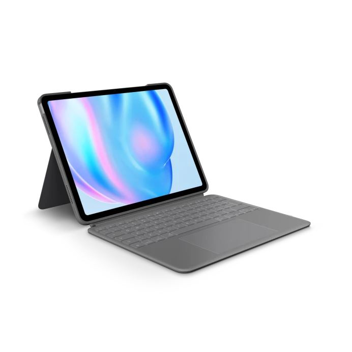 Logitech Combo Touch iPad Air 11-inch (M2), iPad Air (5th Gen) UK billentyűzetes tok oxfordi szürke (920-012635) (920-012635)
