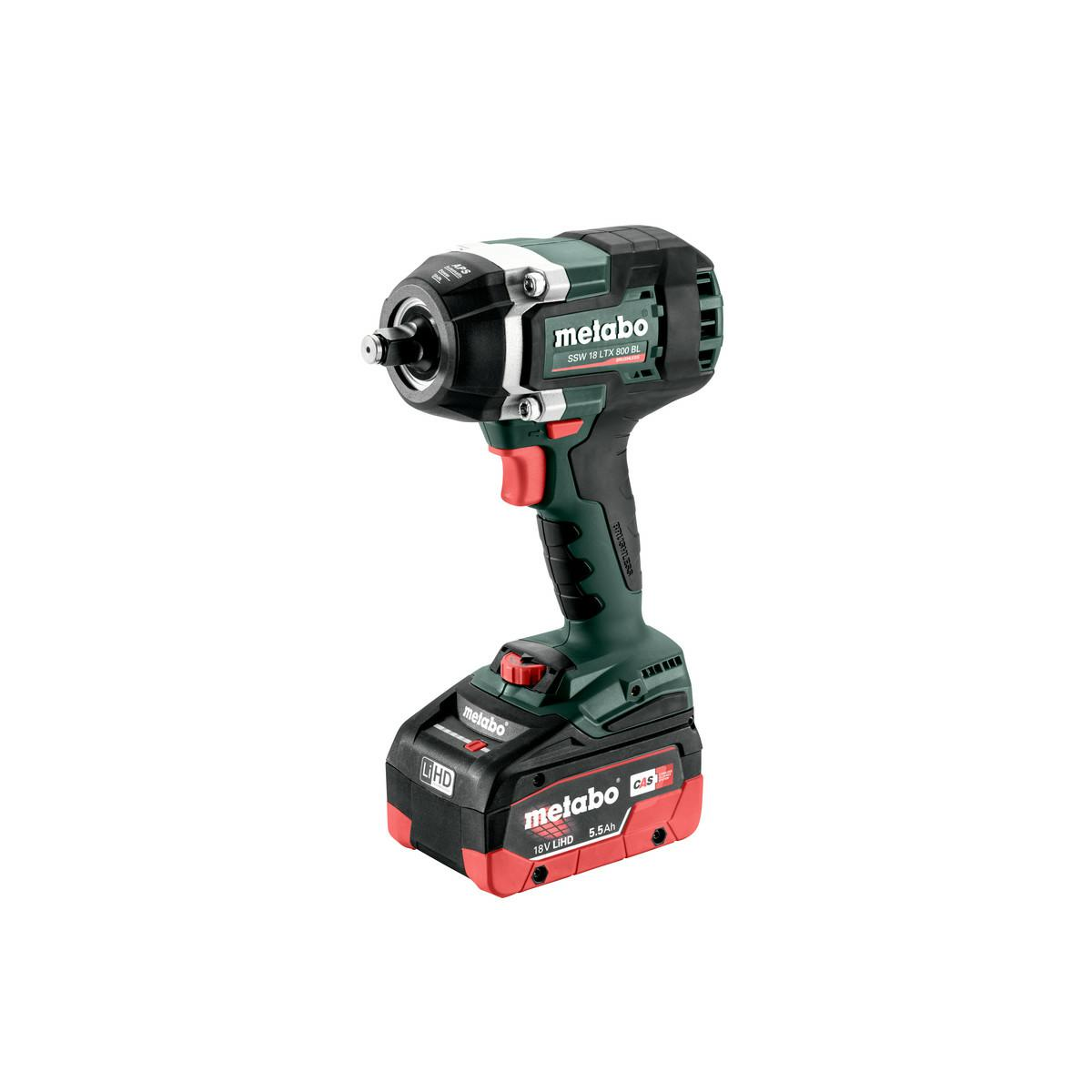 Metabo SSW 18 LTX 800 BL Akkus Ütvecsavarozó - 18 V, 2575 rpm, 2 x 5,5 Ah Akku és Töltő, metaBOX-ban (602403660)