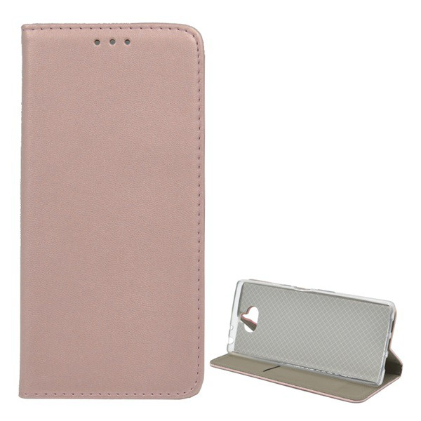 Tok álló, bőr hatású (FLIP, oldalra nyíló, asztali tartó funkció) ROZÉARANY [Sony Xperia 10 plus (L4213)] (5996457881307)