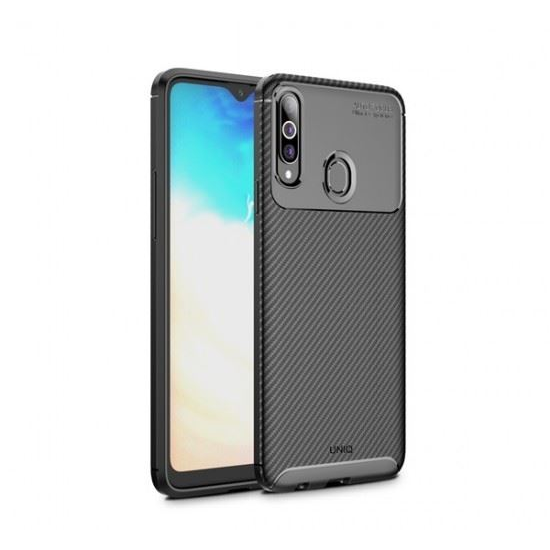 Uniq Hexa Samsung Galaxy A20S szilikon tok fekete (52591) (uniq52591)