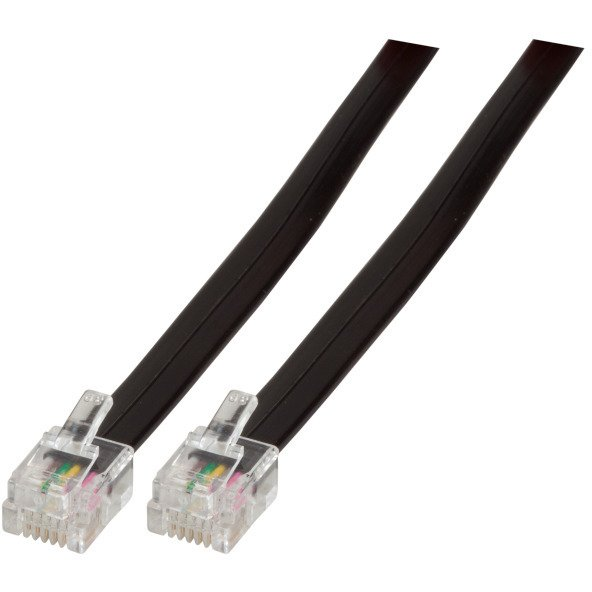 EFB-Elektronik Modularkabel schwarz, 2 x RJ12 (6/6) Stecker, 1:1, 1,0 m Hersteller: EFB Elektronik (K2404SW.1)