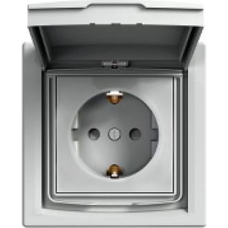 Schneider EPH3100361 ASFORA GYV/csapfedeles/IP44 alumínium 2P+F csatlakozóaljzat