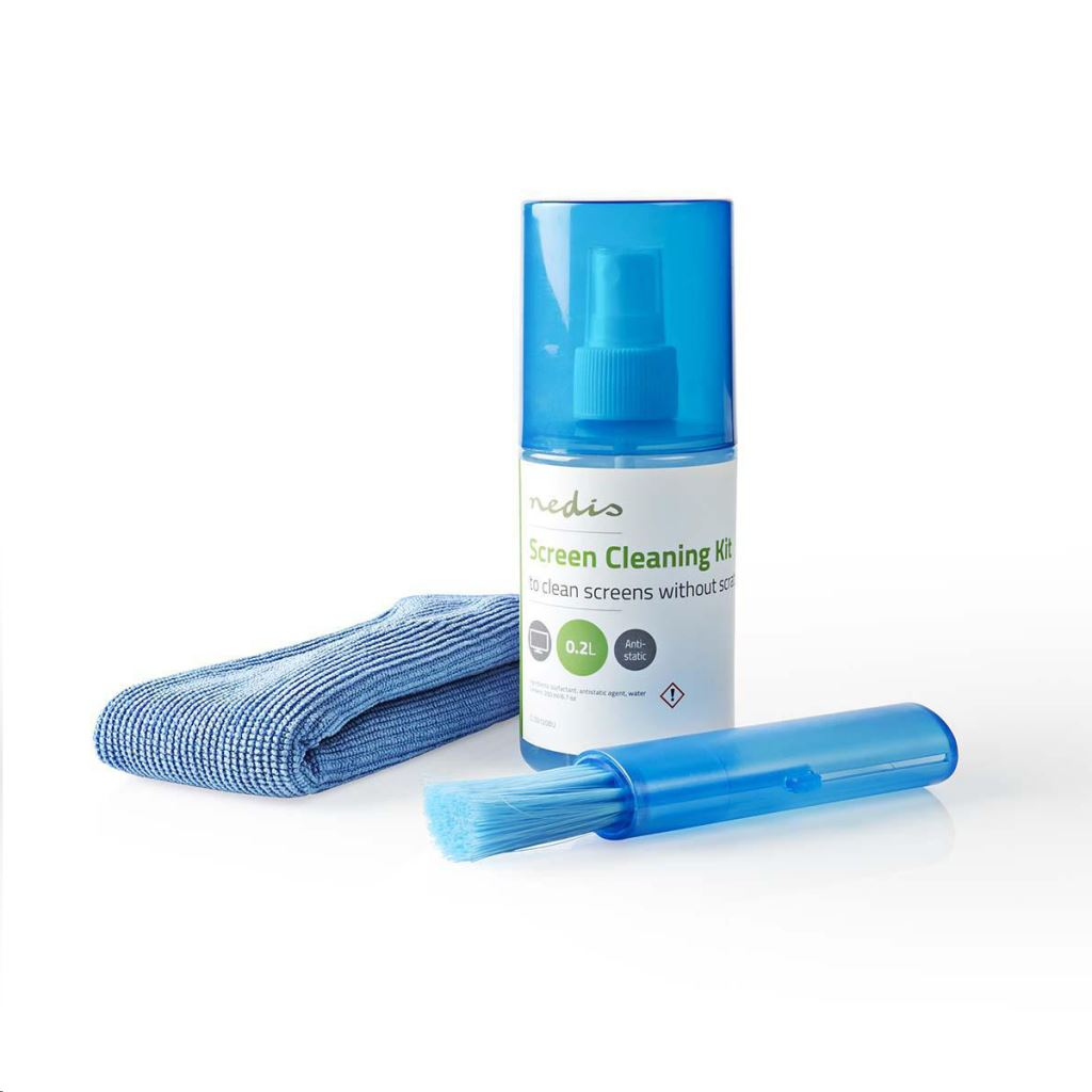 Nedis képernyőtisztító-készlet 200 ml (CLSN120BU) (CLSN120BU)