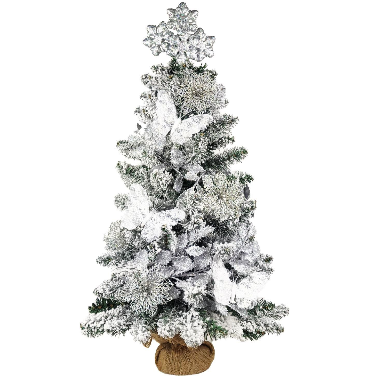 LAALU LED fényekkel díszített karácsonyfa - Karácsonyi kívánság, 26 dísz, 60 cm (LAU-2224-OZM-60V)