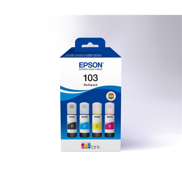 Epson C13T00S64A blækpatron 4 stk Original Sort, Blå, Magenta, Gul