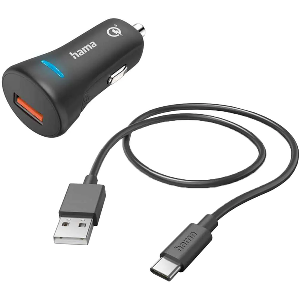 HAMA Qualcomm Quick Charge 3.0 19,5 W + KABEL USB-C