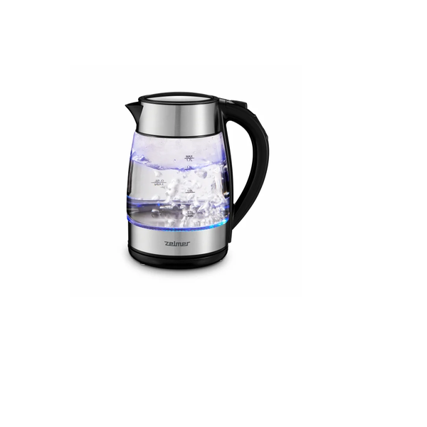 Zelmer ZCK8026 Стъклена кана, 1.7L, 2200W, LED осветление, Черна