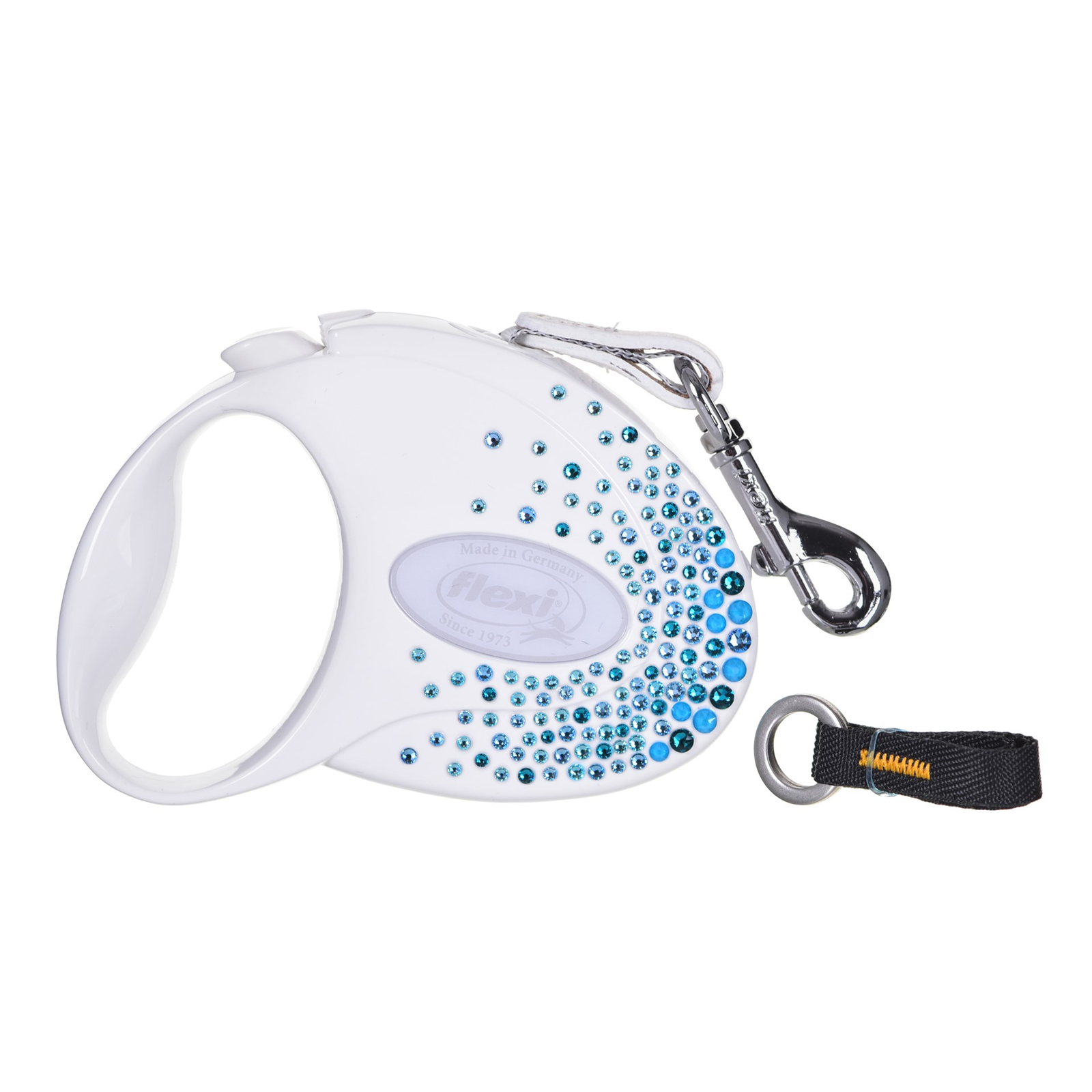 Flexi Glam Splash S/3m Csévélő szalagos kutyapóráz - Kék/Fehér (FL-2014)