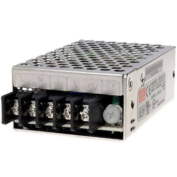 Mean Well kapcsolóüzemű tápegység 12VDC 0-1.3 A 15W (RS-15-12) (RS-15-12)