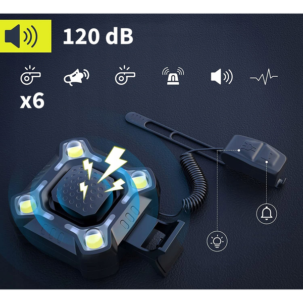 Set USB večbarvne akumulatorske kolesarske svetilke + zadnja luč in hupa