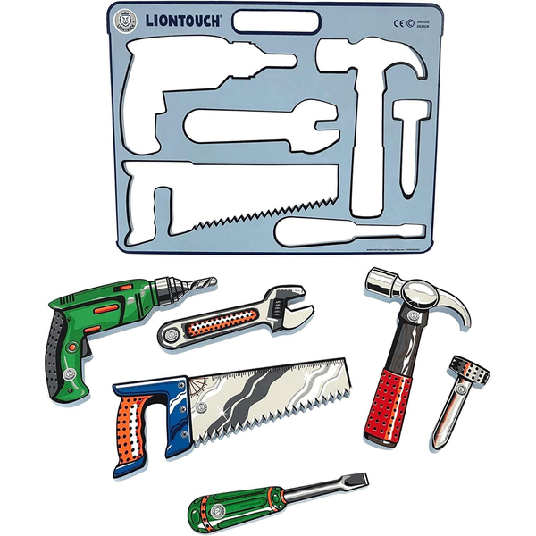 Liontouch Szerszámkészlet - elektromos fúró, kalapács, fűrész, csavarhúzó, villáskulcs és szög