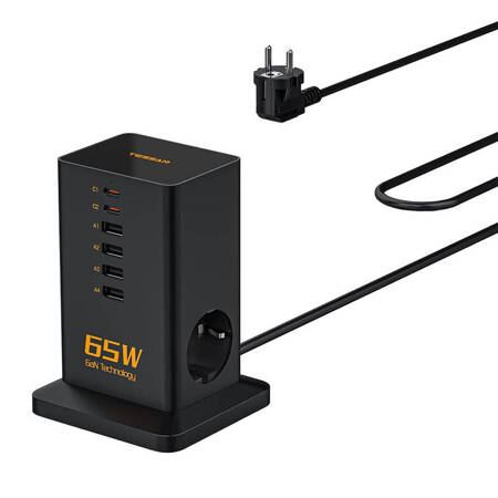 Tessan 2x AC, 4x USB-A, 2x USB-C hálózati elosztó (TS-FS02DE00) (TS-FS02DE00)