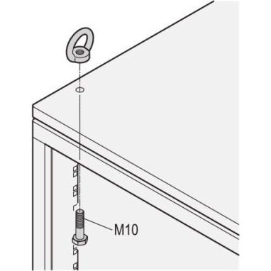 nVent SCHROFF 20117080 19 coll Hálózati szekrény rögzítő anyag Többszínű
