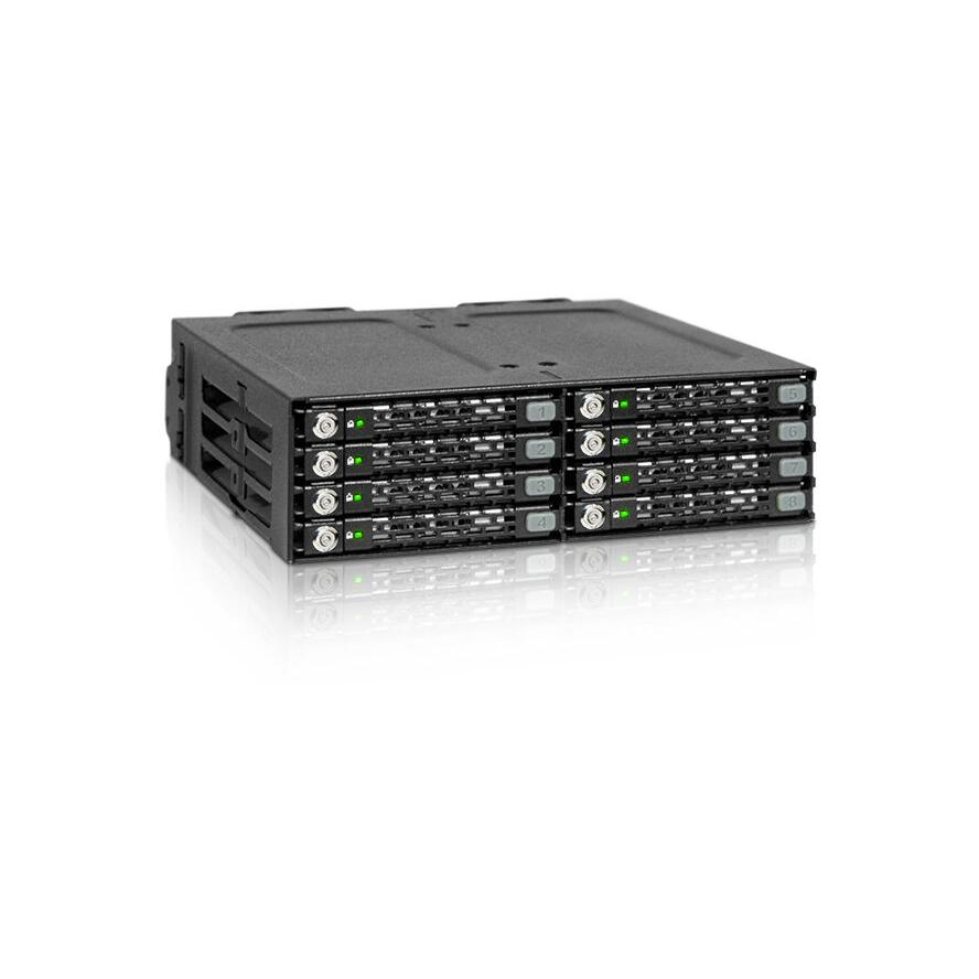 Icy Dock ToughArmor MB998SK-B 8x 2.5" - 5.25" HDD beépítő keret (MB998SK-B)