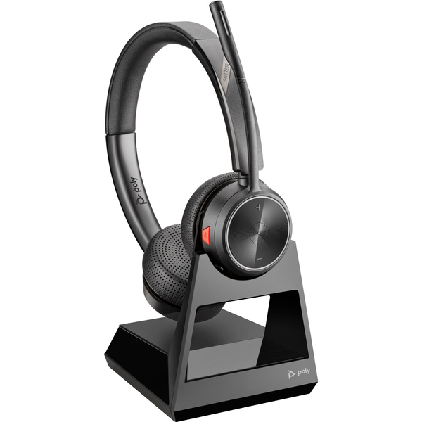 Poly Savi 7220 Office Binaural DECT 1880-1900 MHz Headset Auricolare Wireless A Padiglione Nero