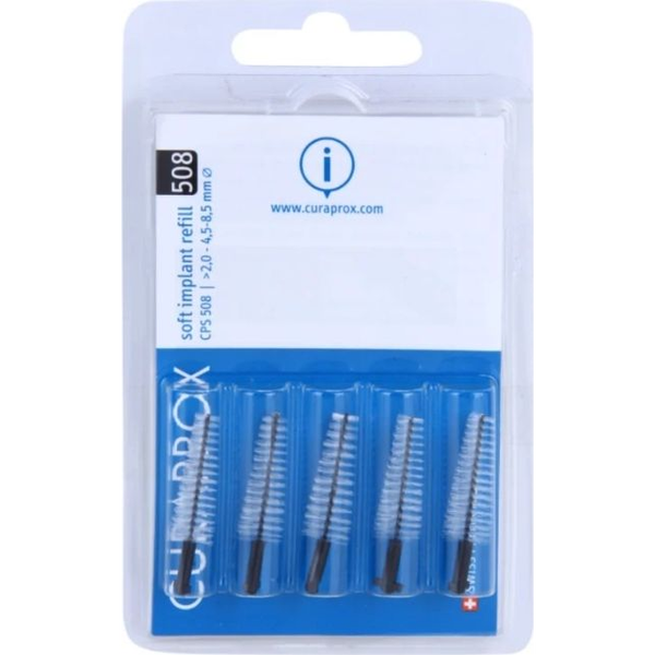 Curaden Curaprox CPS 508 Soft, Implant Szczoteczki międzyzębowe, 5 sztuk