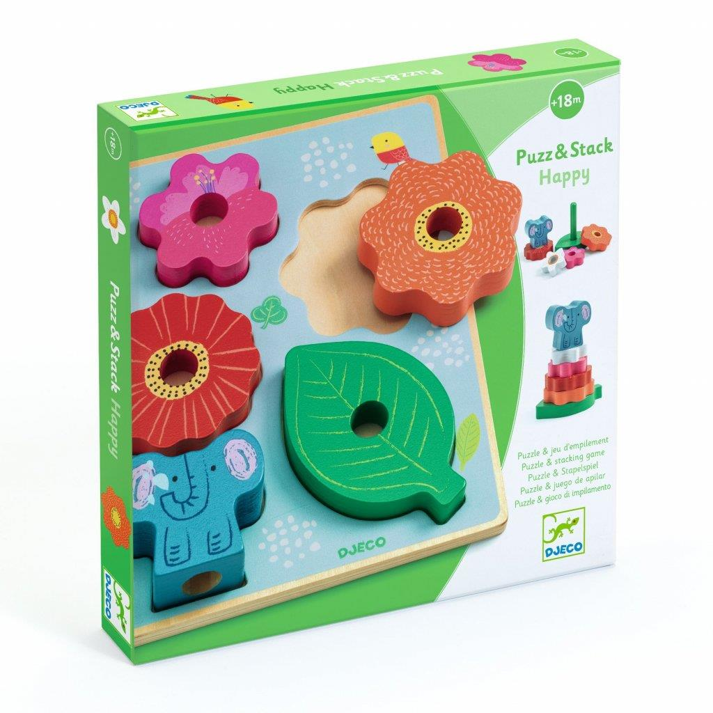DJECO Puzz & Stack Happy Fa puzzle (3070900010741)