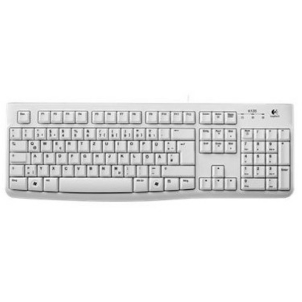 Logitech Keyboard K120 for Business clavier Bureau USB QWERTZ Allemand Blanc