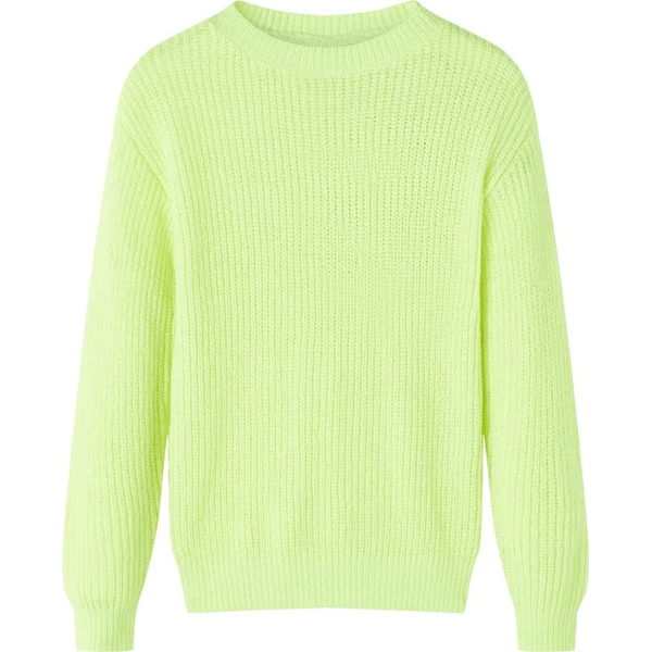 Pulover pentru copii tricotat, galben neon, 116