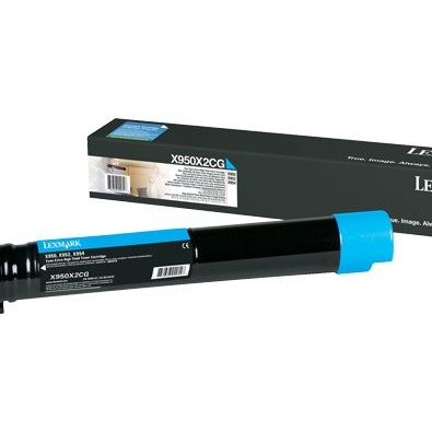 Lexmark X950X2CG тонер касета 1 броя Оригинал Синьо-зелен