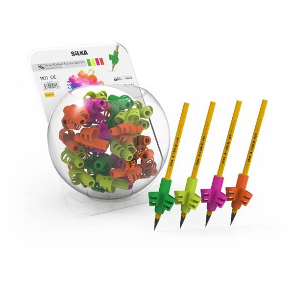 Silka neon színű fogássegítő szilikon ceruza markolat (SLK-ART.25N)