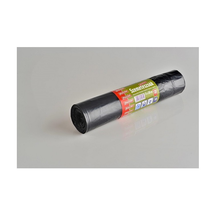 Mazzini Húzófüles szemeteszsák 130 l (10 db / tekercs) - Fekete (HSZ130HF-MAZZ)