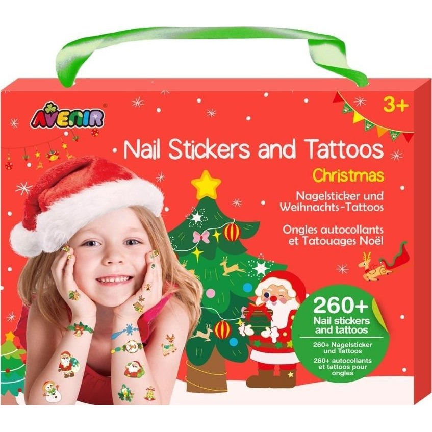 Tetováló és körömmatrica készlet, Karácsony Avenir (6920773382087)