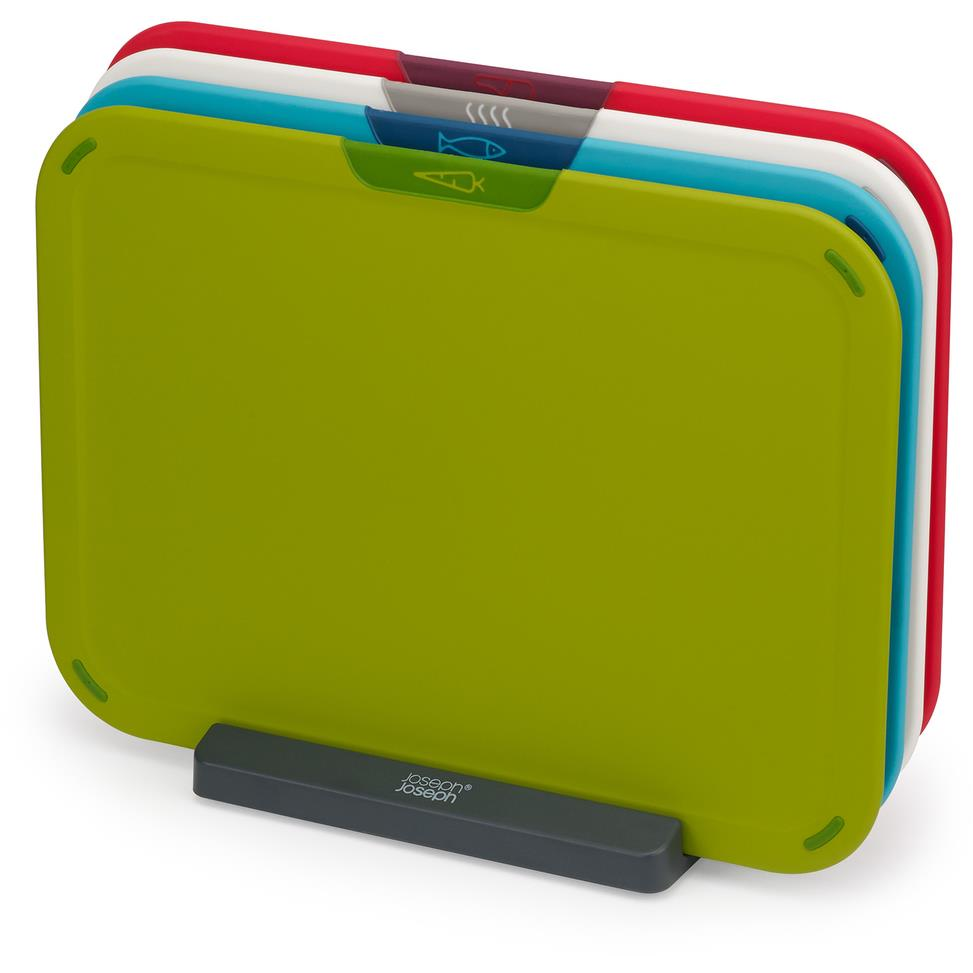 Joseph Joseph 60220 Duo Icon Vágódeszka szett + állvány, többszínű, 4 db (60220)