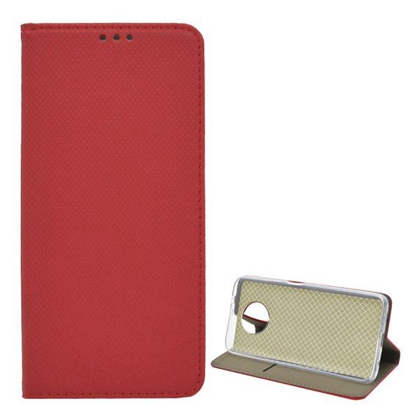 Tok álló, bőr hatású (FLIP, oldalra nyíló, asztali tartó funkció, rombusz minta) PIROS [Xiaomi Redmi Note 9T 5G] (5996591045801)