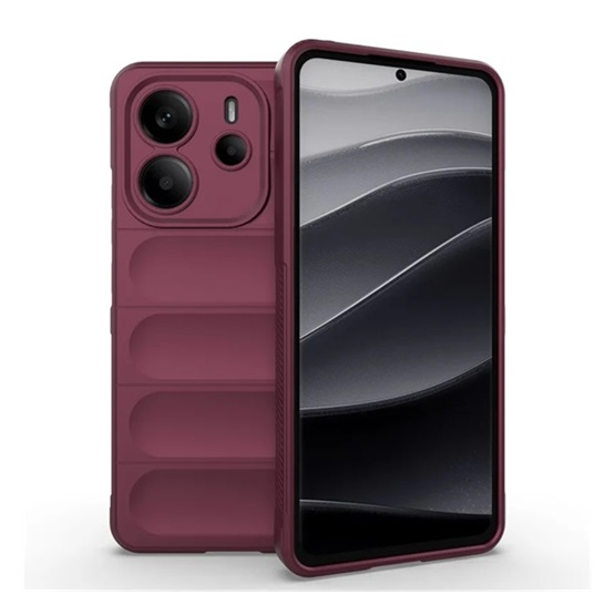 Gigapack szilikon tok 3D minta Xiaomi Redmi Note 14 4G bordó