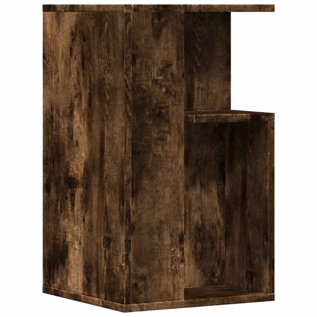 füstös tölgyszínű szerelt fa kisasztal 35 x 35 x 60 cm (840741)