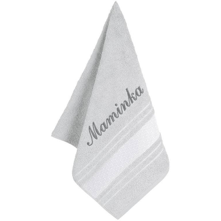 BELLATEX s. r. o. Terry towel 50 × 100 mosaic 123/042 with embroidery Mummy (9570)