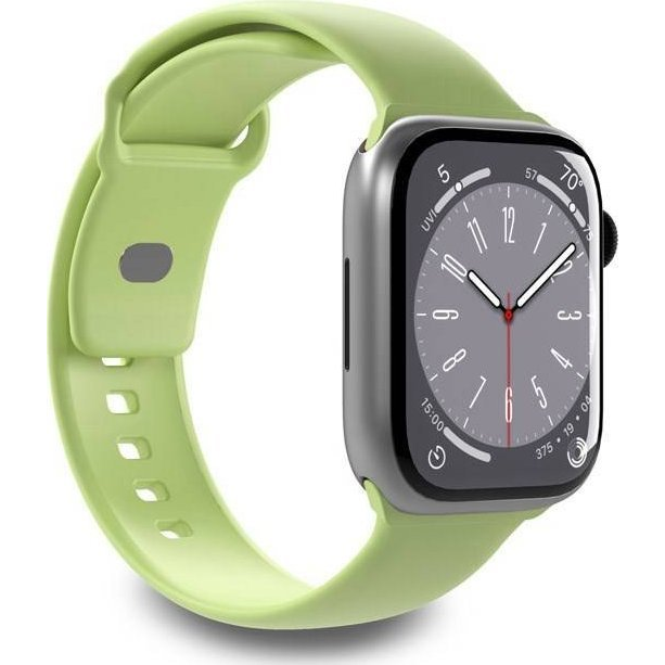 Puro Apple Watch 42/44/45/49mm Szilikon Okosóra szíj - Zöld (PUR706)