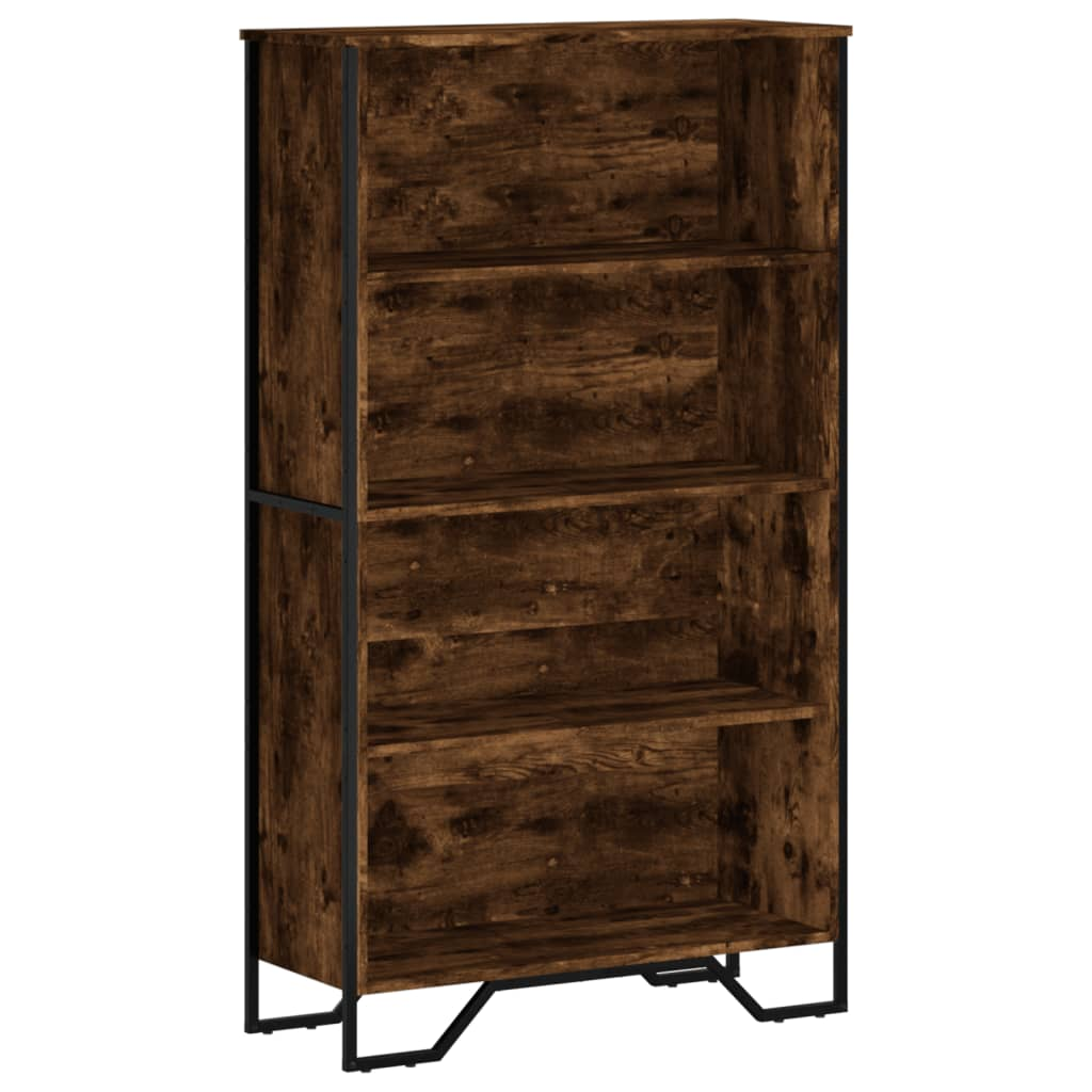 füstös tölgy színű szerelt fa könyvszekrény 80 x 31 x 137,5 cm (848631)