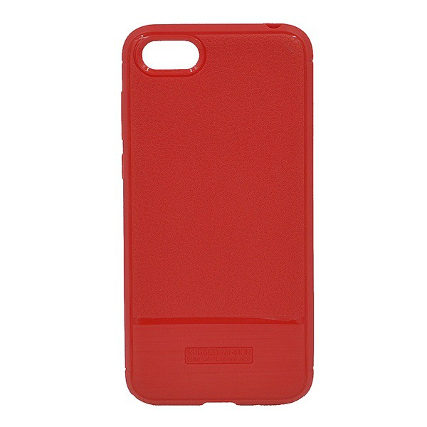 Szilikon telefonvédő (közepesen ütésálló, bőr hatású, szálcsiszolt) PIROS [Honor 7S] (5996457802593)