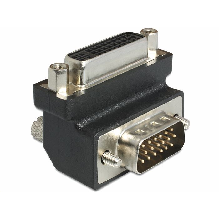 Delock 65425 DVI 24+5 pin female > VGA 15 pin male 90° hajlított adapter (65425)