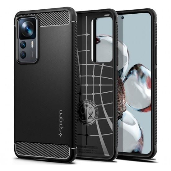 Spigen Rugged Armor Xiaomi 12T Pro Black tok fekete (ACS05299) (ACS05299)